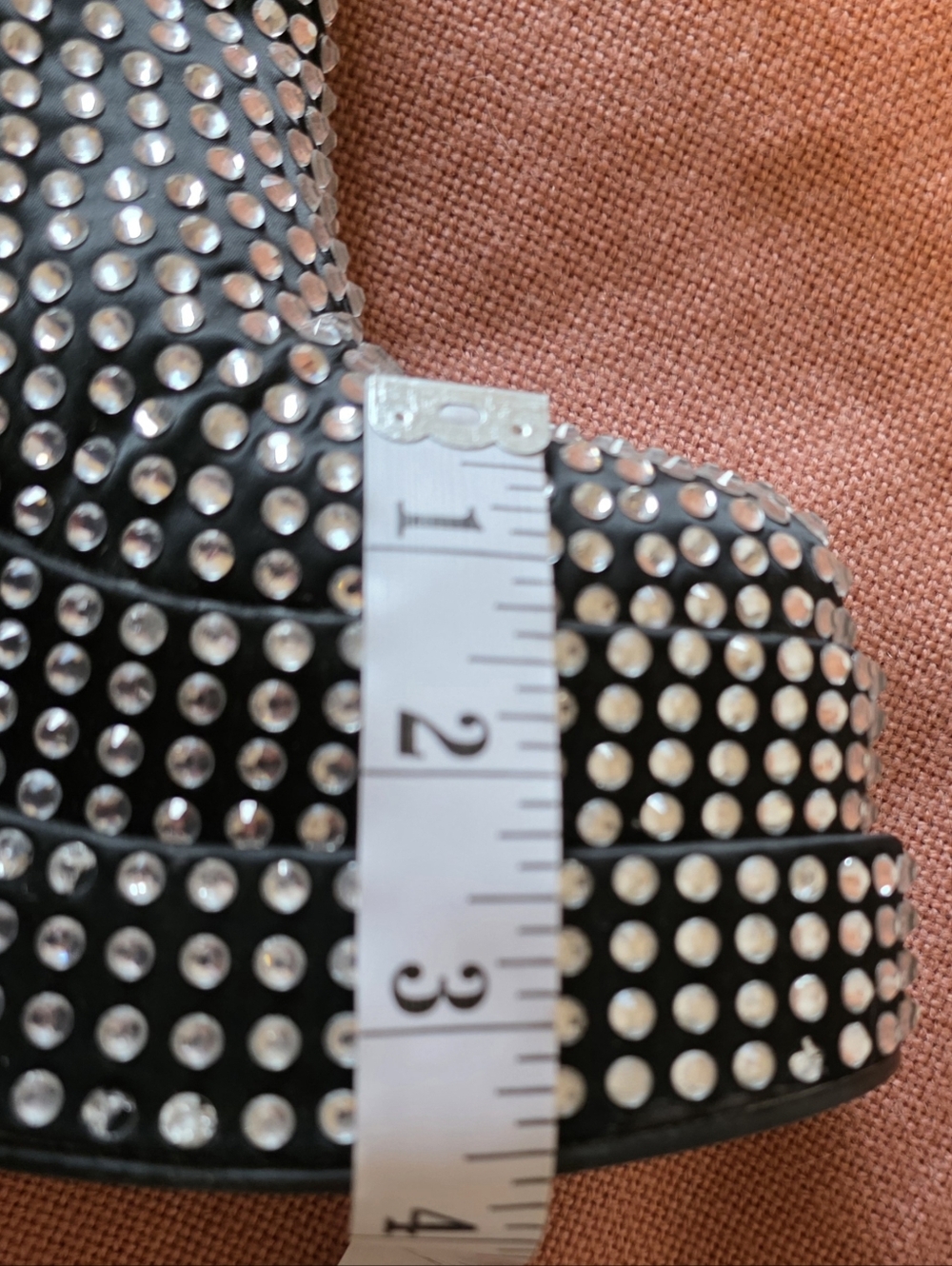 STEVE MADDEN Women's Black Rhinestone Platform Boots Sz 5.5 M Needs Some Repair - Picture 15 of 16